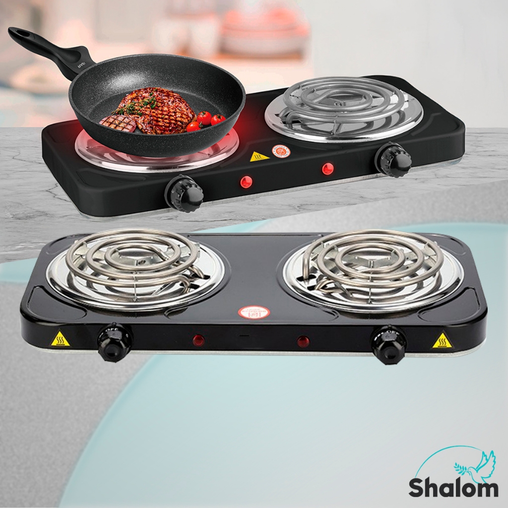 Fogão Elétrico 2 Bocas Portátil Camping Cooktop Cozinha 110v 220v Viagem