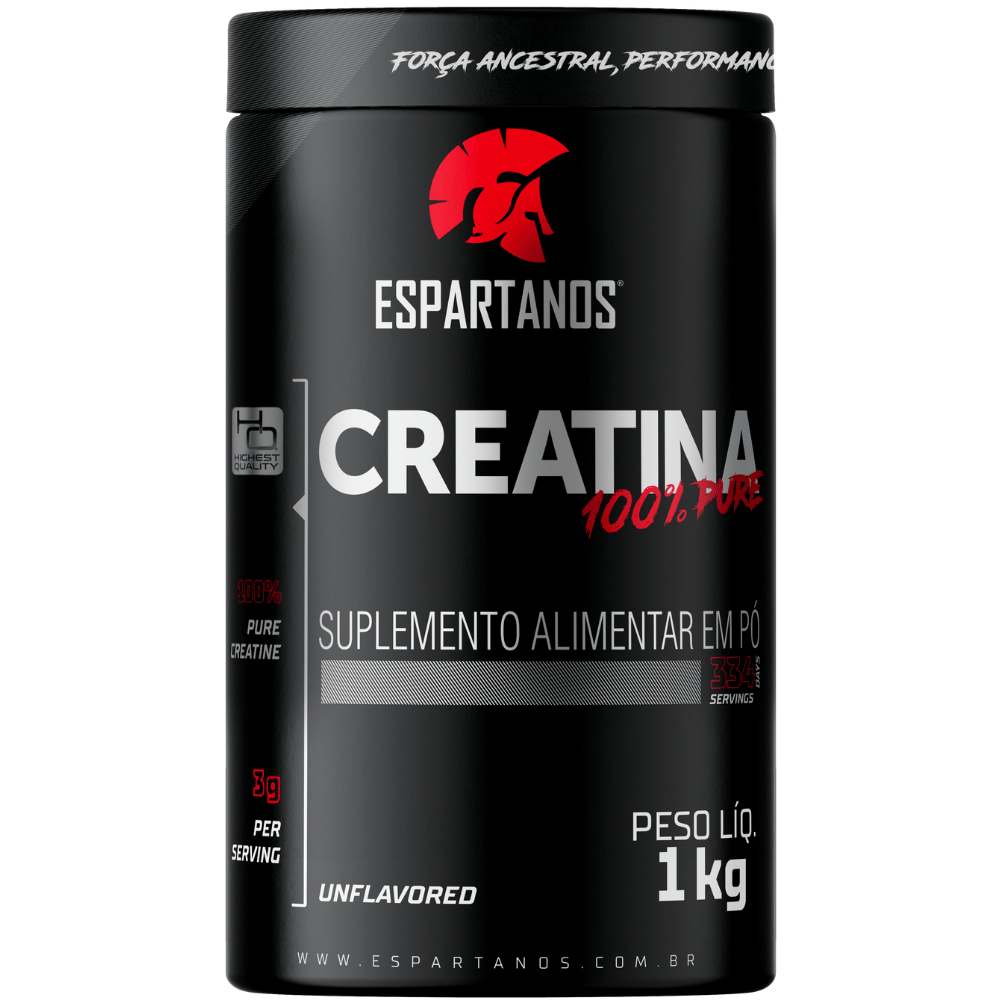 Creatina Monohidratada 100% Pura 1KG Espartanos Suplementos - Suplemento em pó Creatine
